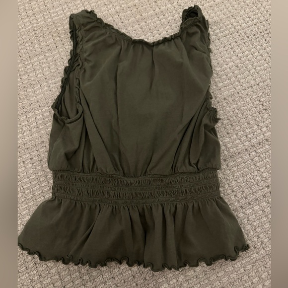 American Eagle Smocked Peplum Tank Top - Picture 3 of 4